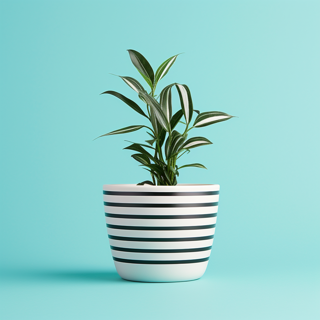 Striped small pot