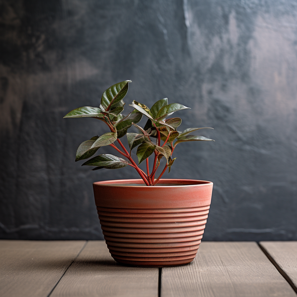 Striped large pot